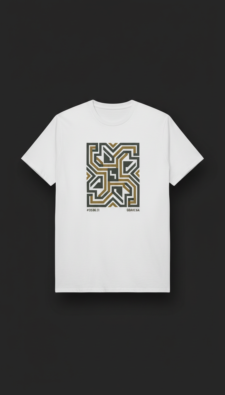 Minimalist Graphic Tee in Deep Black